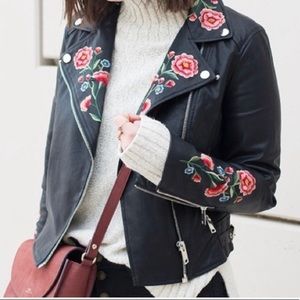 💎Embroidered Leather Jacket💎